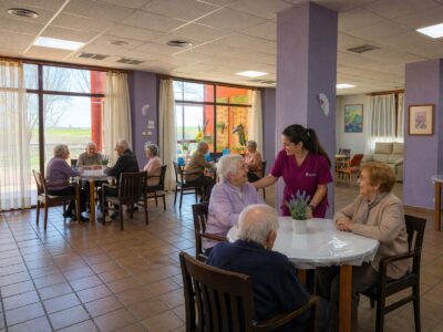 zonas comunes residentes en residencia alzheimer