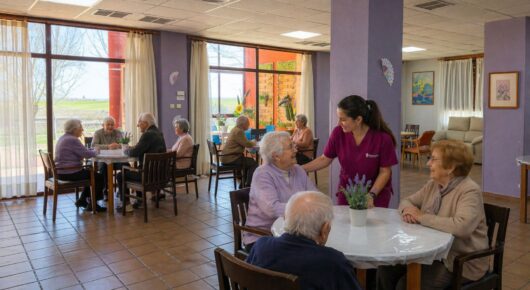zonas comunes residentes en residencia alzheimer